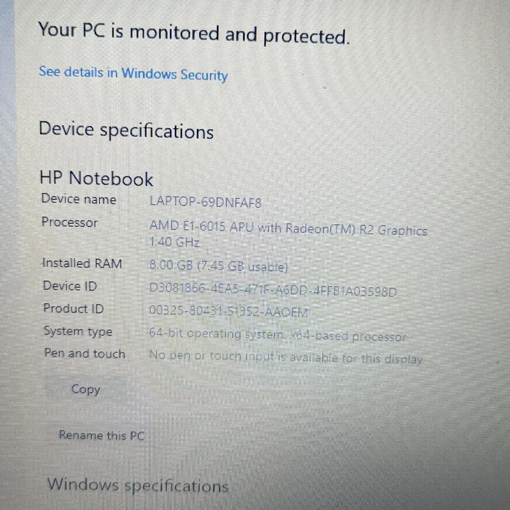 HP PAVILION LAPTOP